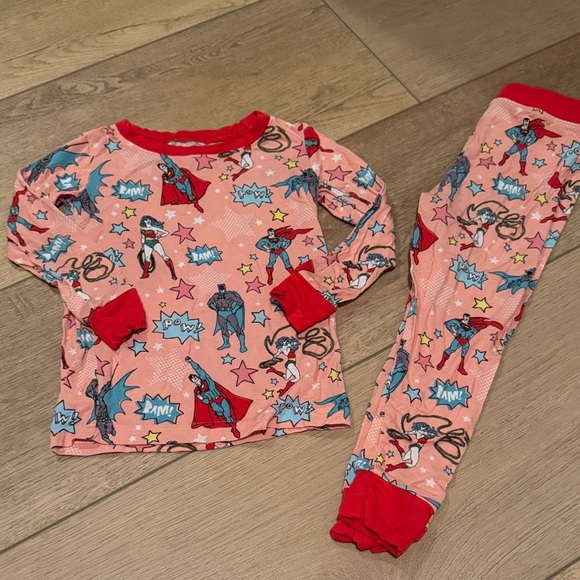 Little Sleepies Other - Little Sleepies Superhero Pajama Set - Pink and Red